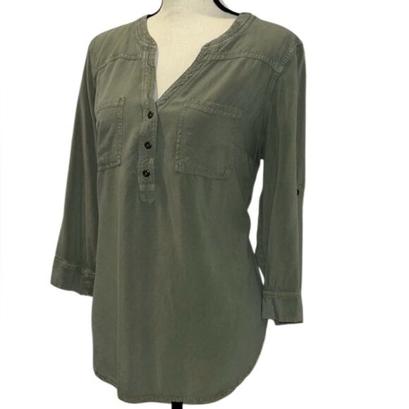 Torrid Harper Pullover Olive Green Blouse - Picture 4 of 9